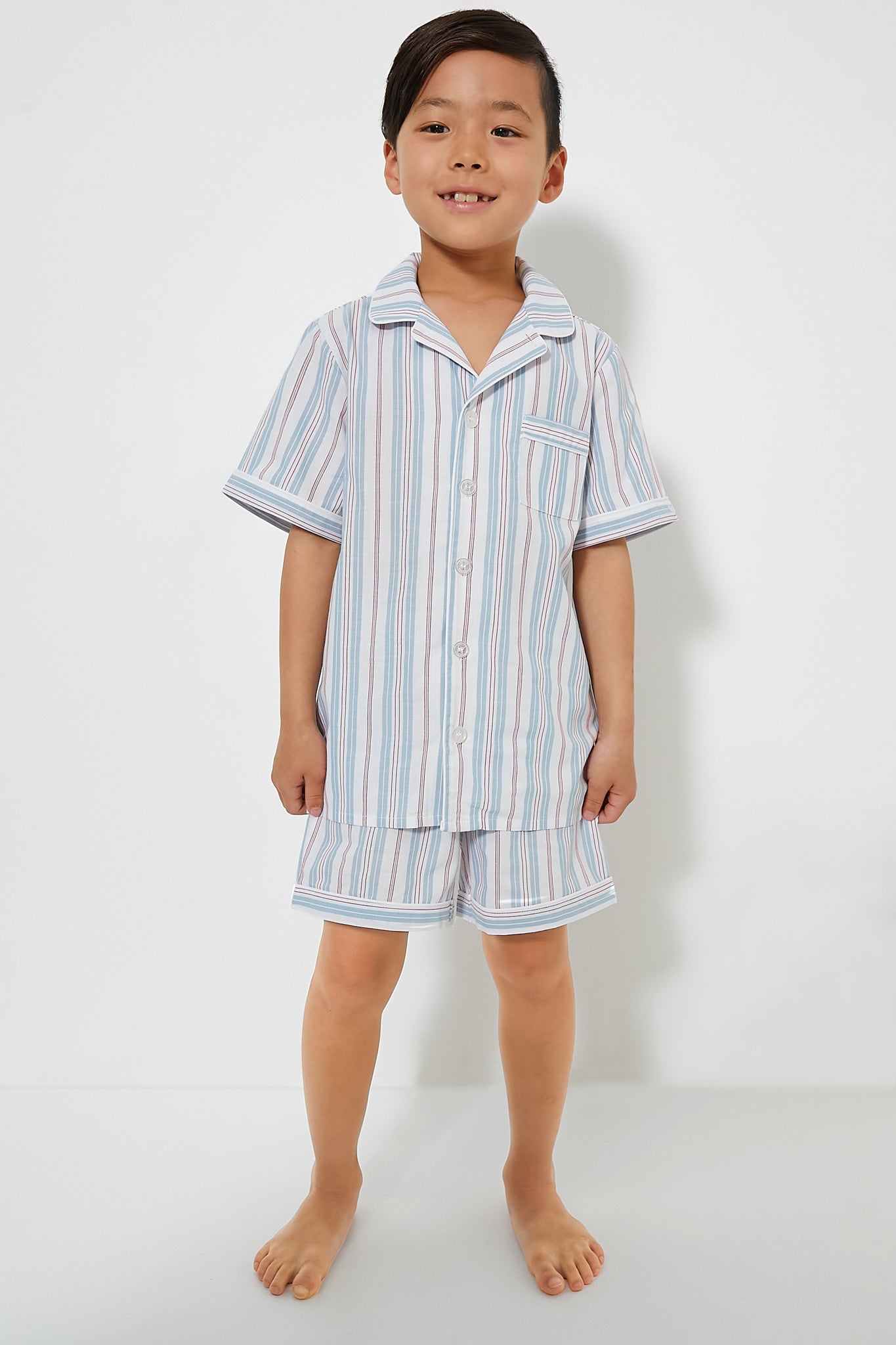 Kid's Vintage French Stripes Short Set