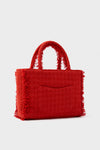 CHANEL Red Zipped Shopper Tote