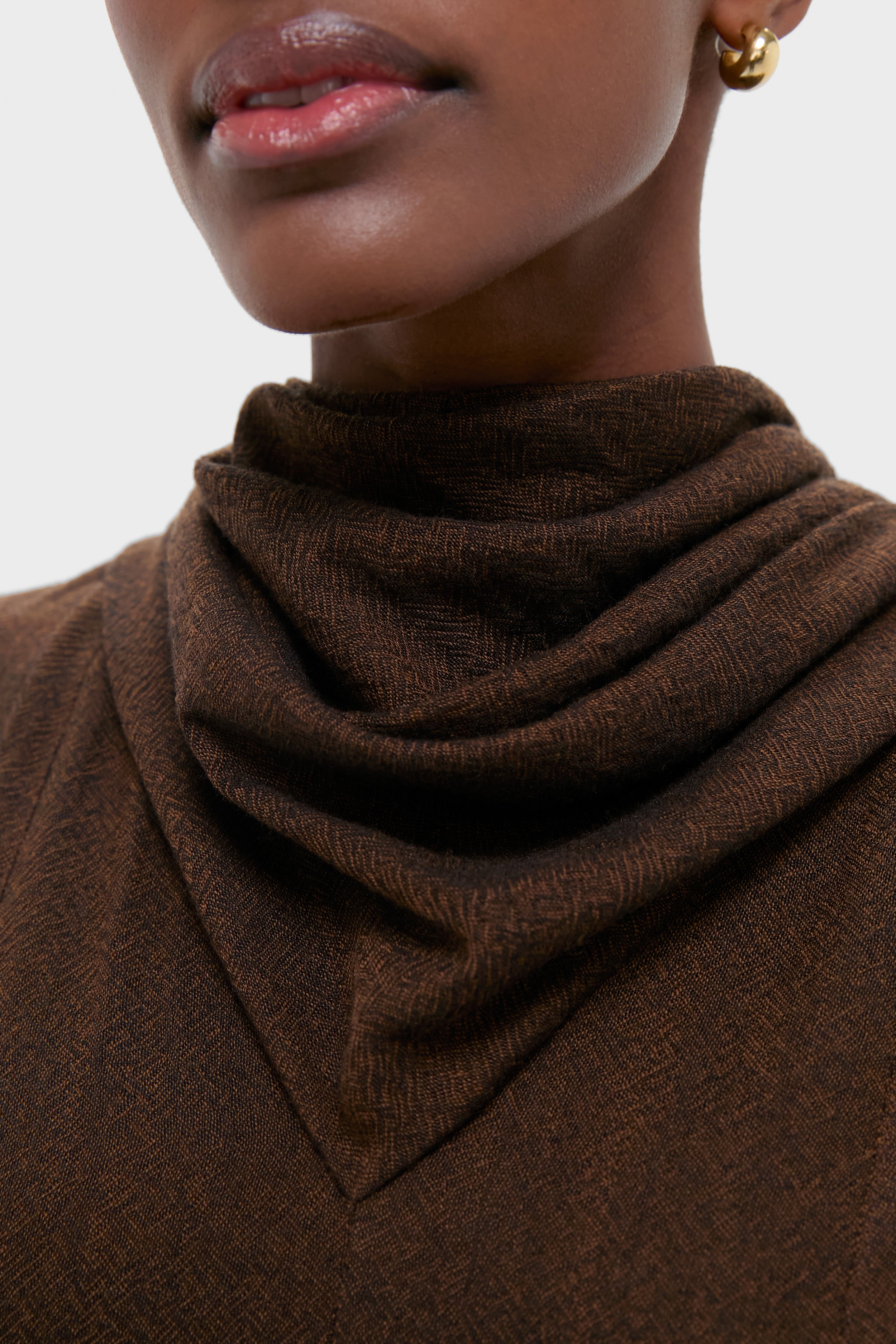 Cinnamon Avara Twill Wool Maxi Dress