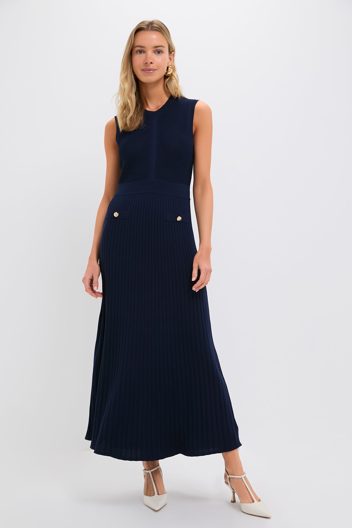 Navy Knit Ruby Dress Pomander Place Navy / XS Navy Knit Ruby Dress Pomander Place Navy / XS