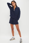 Navy Hawley Half Zip Sweat
