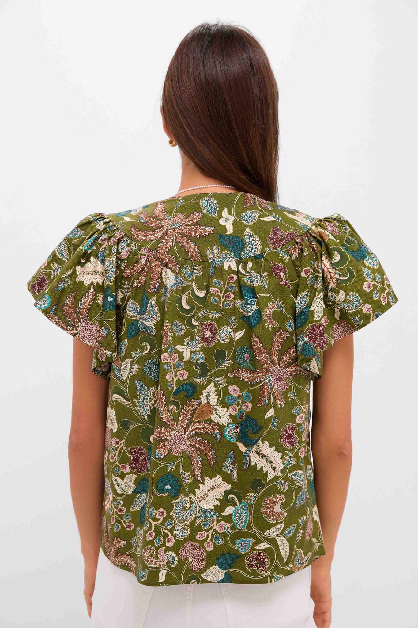 Lichen Perline Flutter Sleeve Blouse