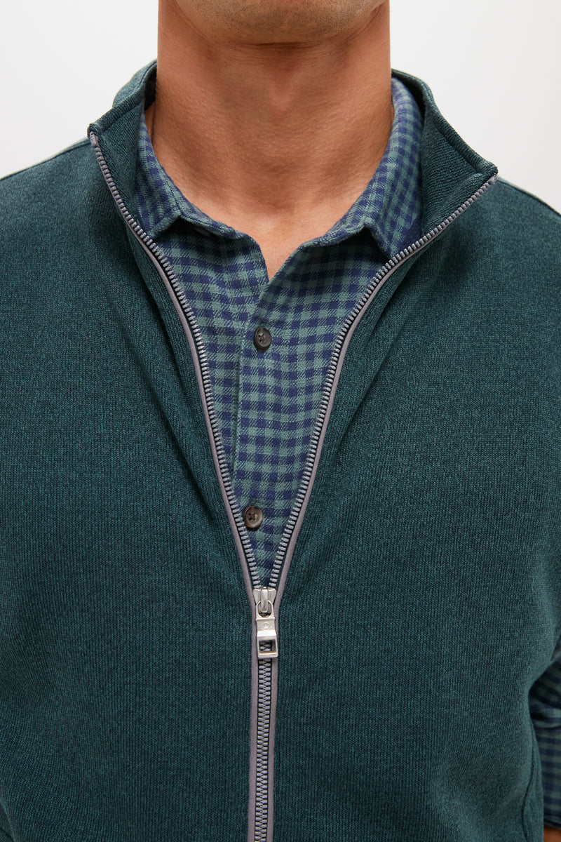 Deep Verdant Crown Sweater Fleece Vest