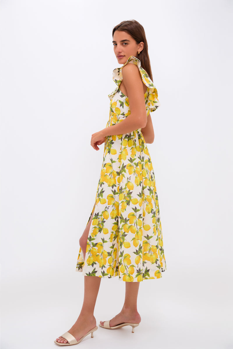 Lemon Blanca Midi Dress