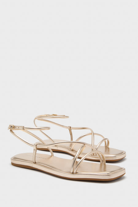 Champagne Nappa Noor Sandals