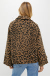 Brushed Wool Leopard Drew Short Trench Coat