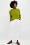 Ivory Pintuck Solstice Midi Skirt