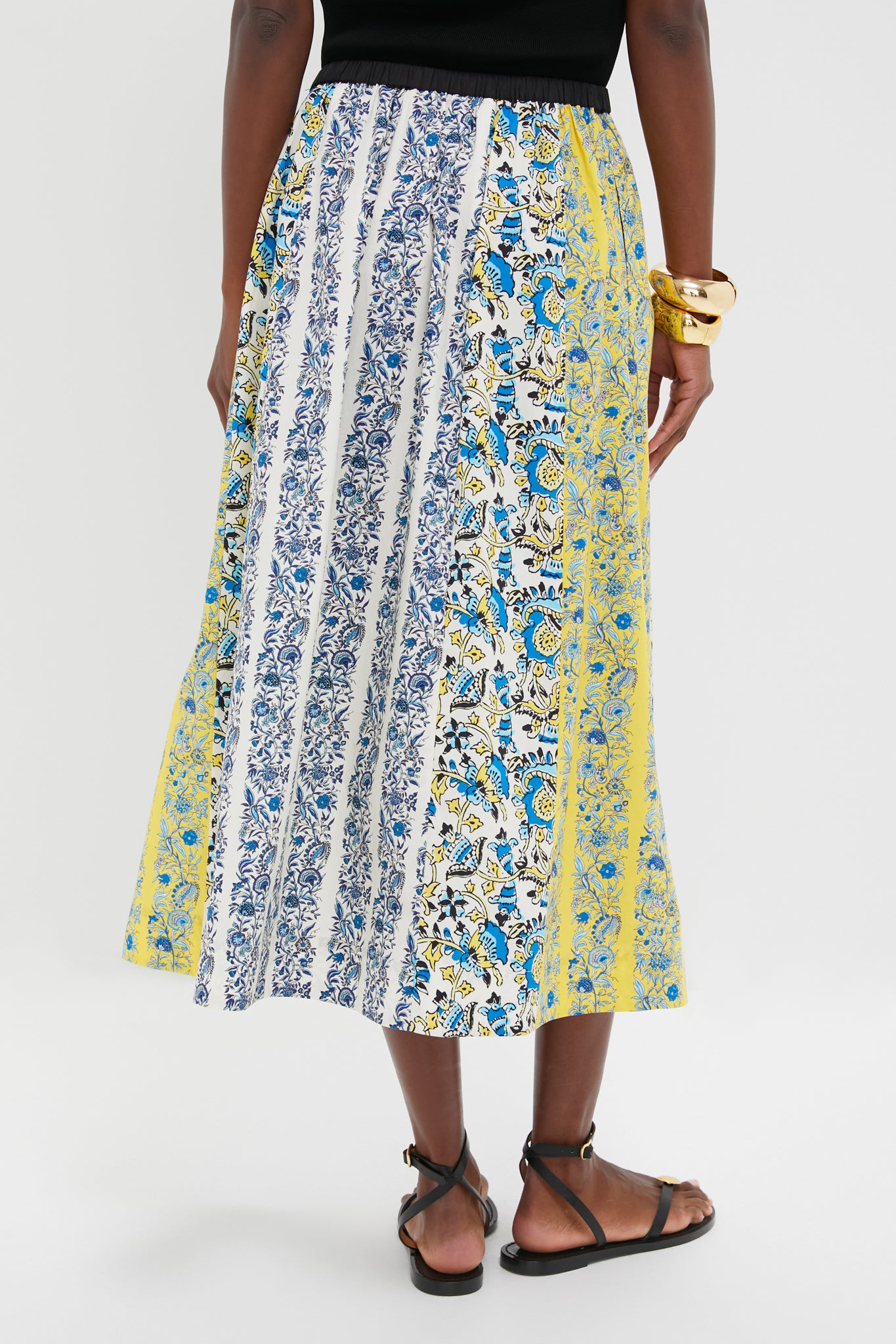 Goldenrod Chintz Stripe Gibbons Skirt