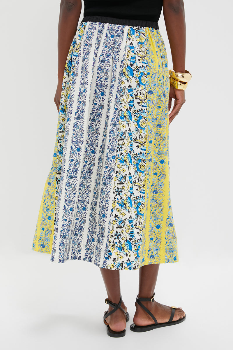 Goldenrod Chintz Stripe Gibbons Skirt