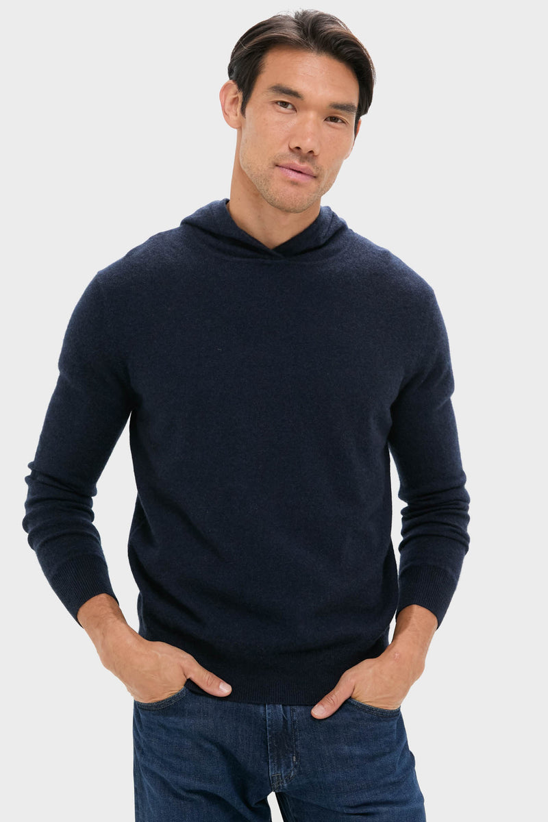 Navy Cashmere Hoodie