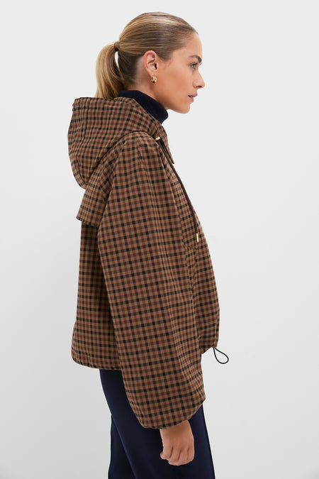 Vicuna Gingham Audrey Showerproof Jacket Barbour - Main Image