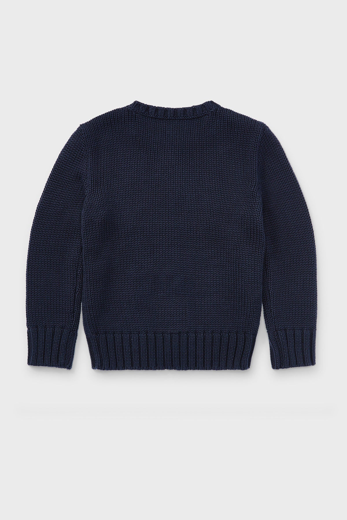 Navy Little Boys Flag Cotton Crewneck Sweater