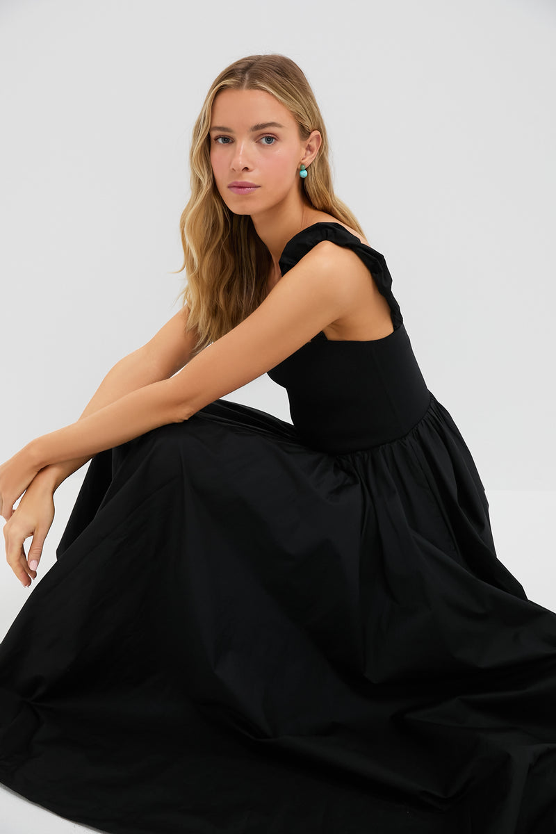 Black Mixed Media Adela Gown