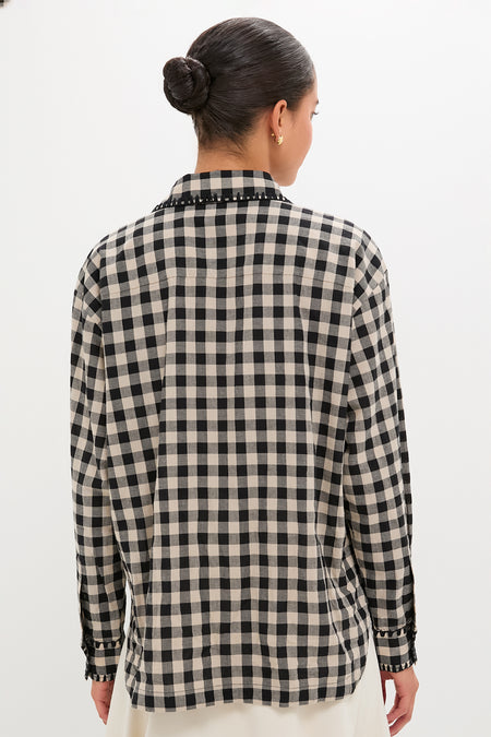 Black Plaid Boyfriend Shirt