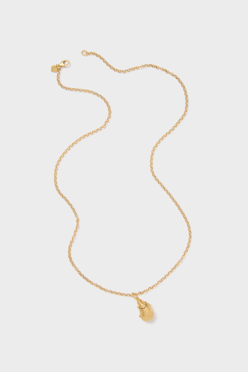 Gold Oyster Vesta Case 26" Necklace