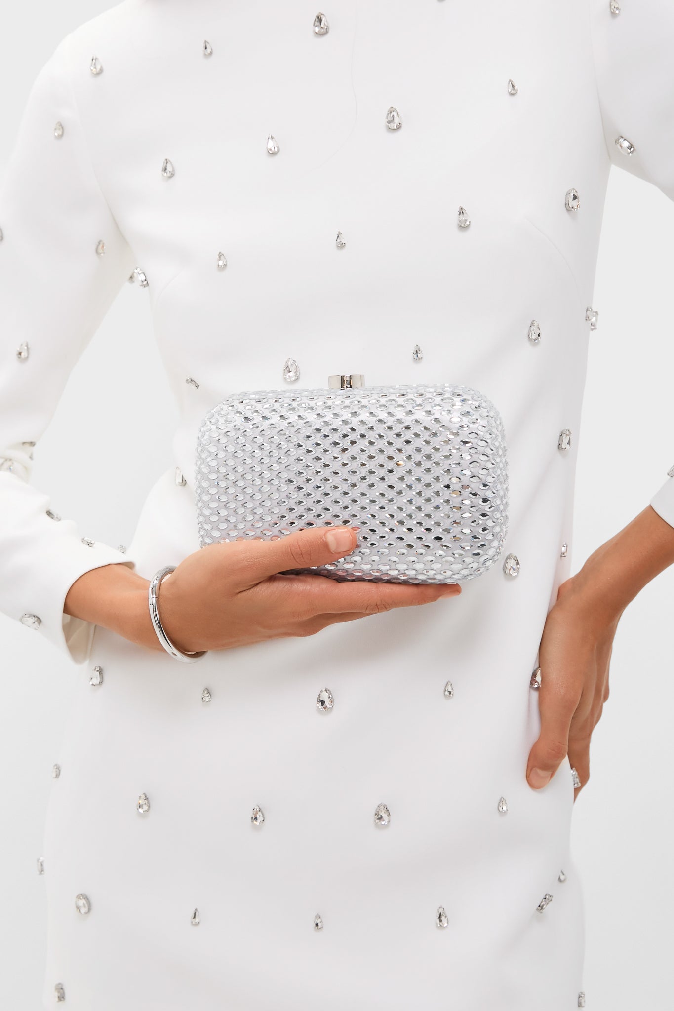 Silver Brooks Hotfix Clutch