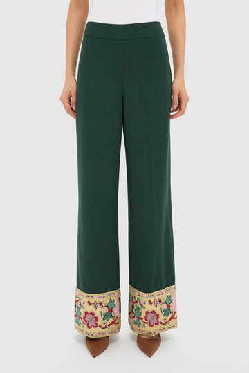 Garden Scrollwork Jacquard Cuff Erin Pants