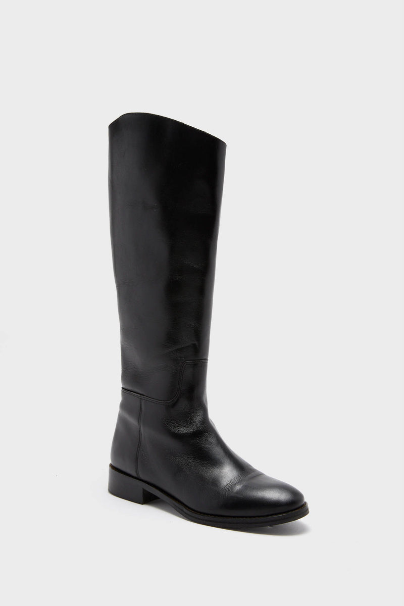 Black Leather Ryder Boots