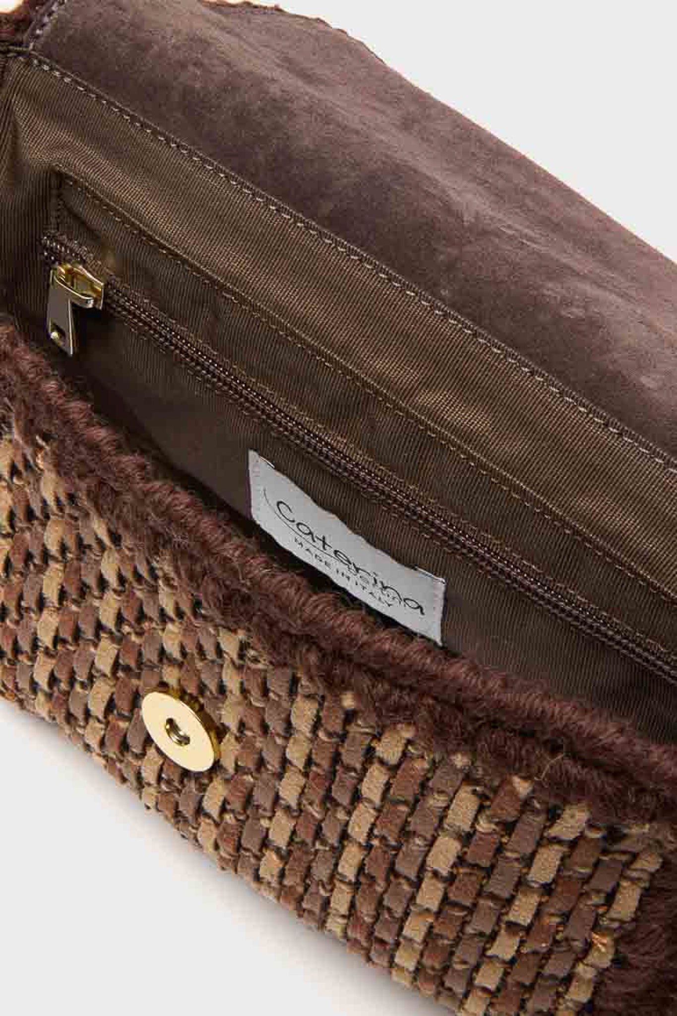Brown Woven Crossbody