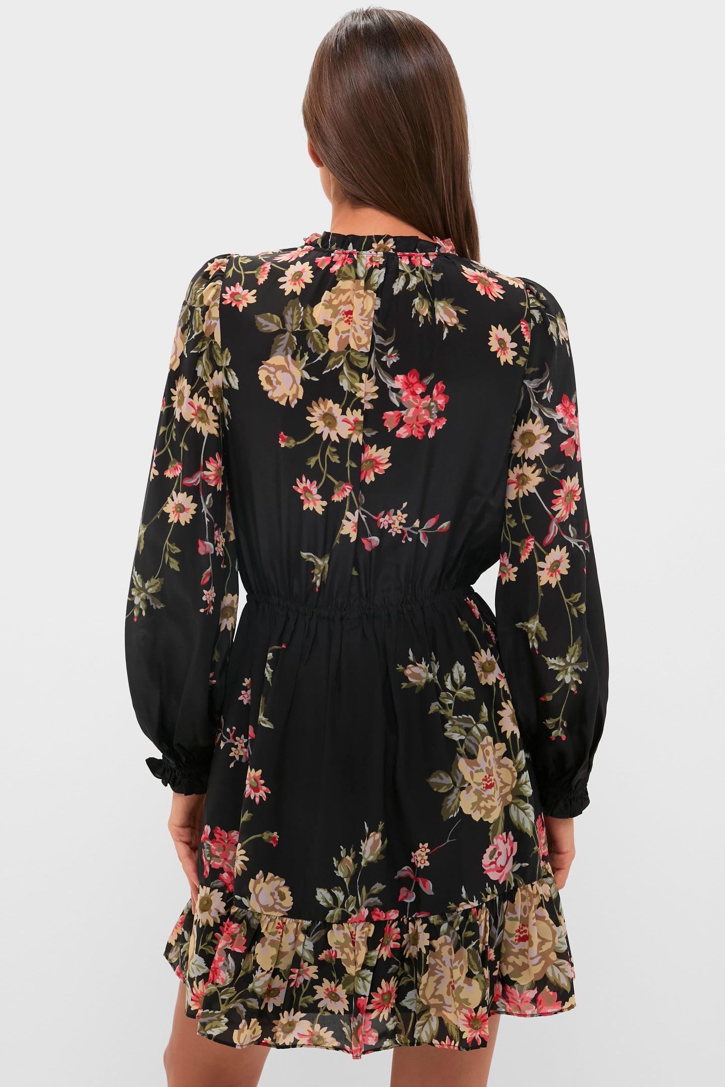 Multi Jolie Print Long Sleeve Mini Dress