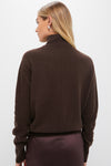 Chocolate Cashmere Turtleneck Sweater