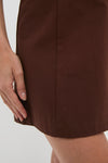 Chocolate Brown Cropped Glenn Skirt