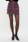 Sequin Plaid Meg Skirt