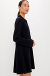Navy Knit Callie Shirt Dress
