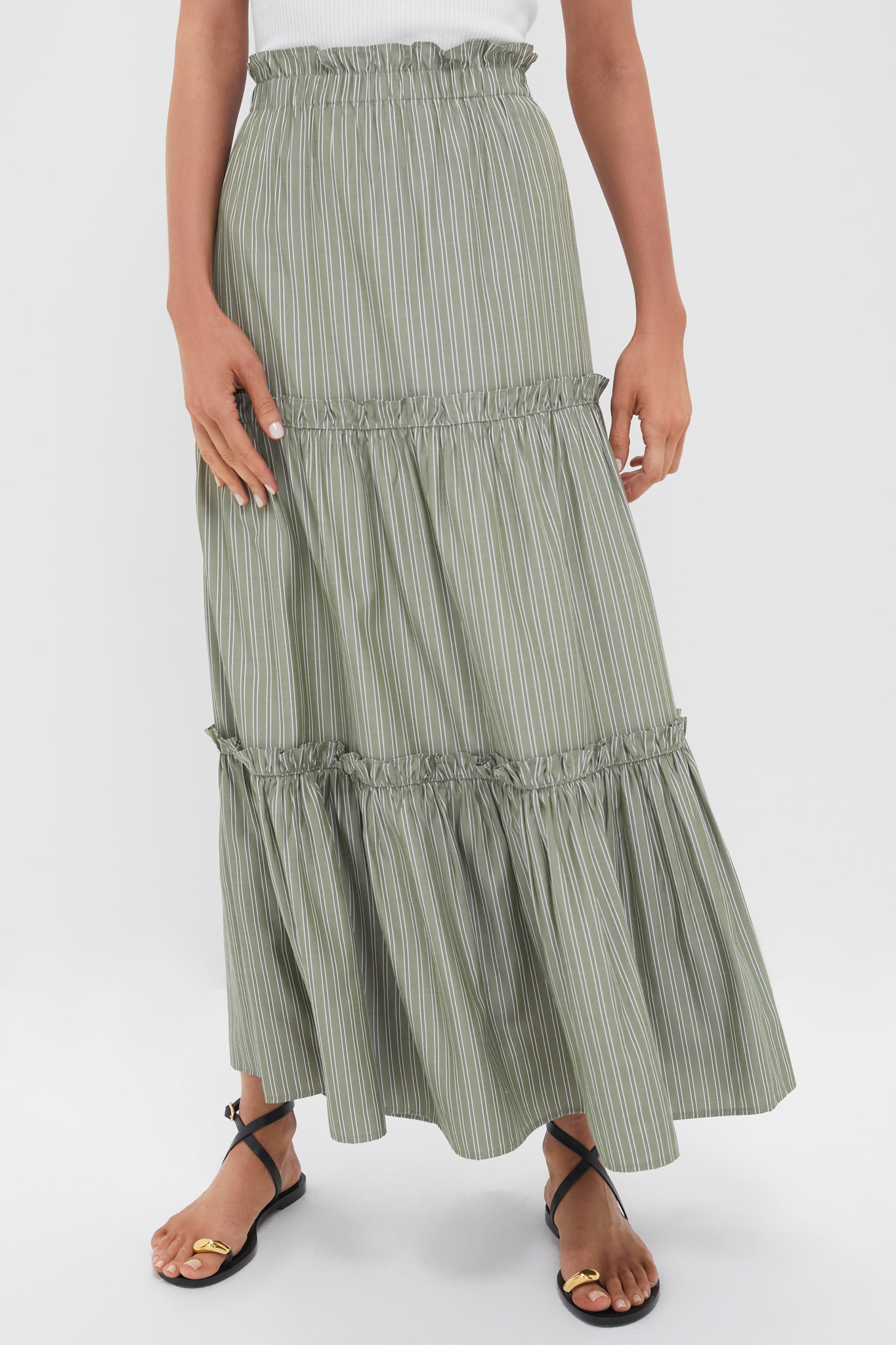 Green Stripe Prado Skirt