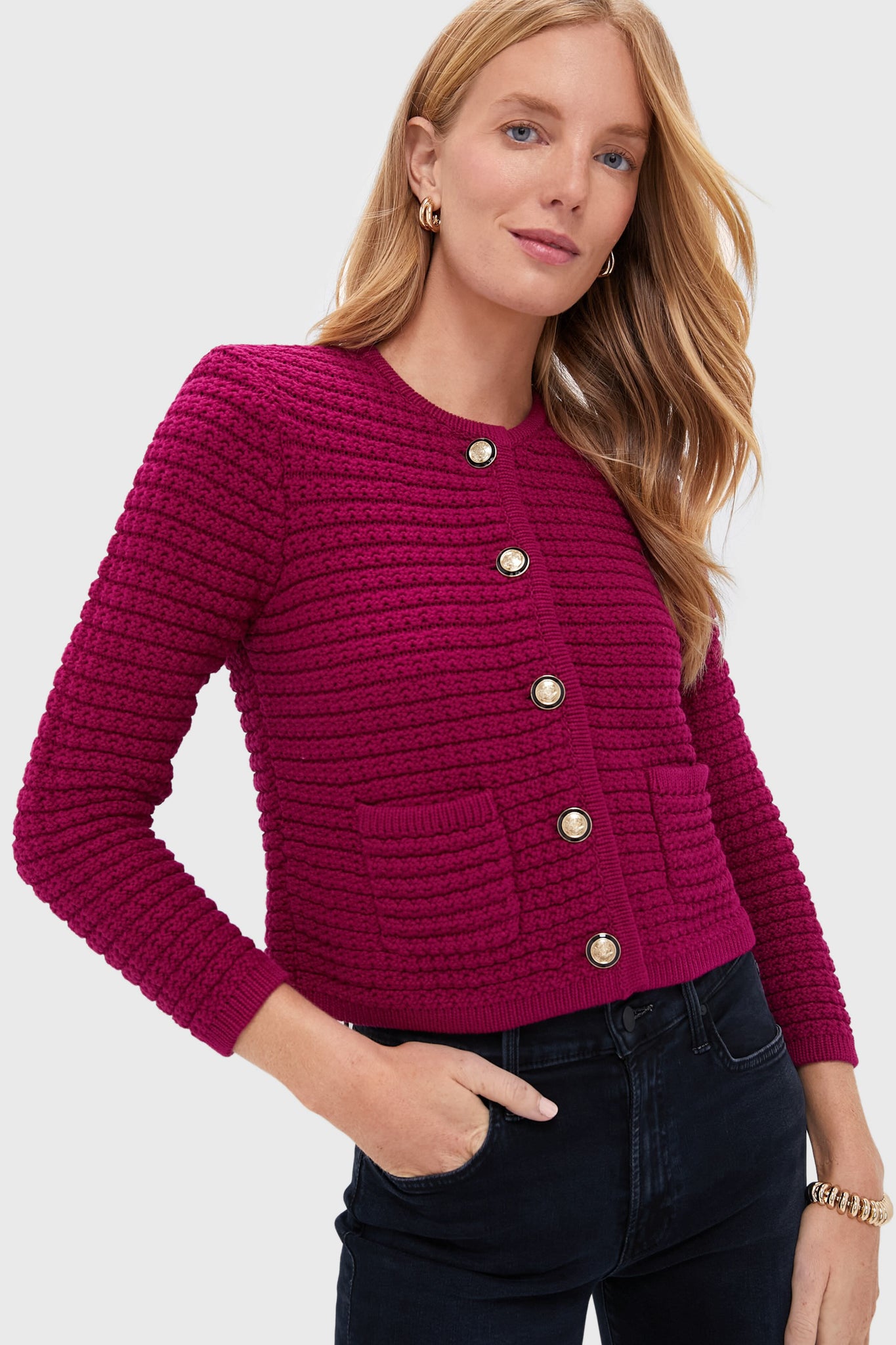 Fuchsia Gaspard Cardigan | ba&sh