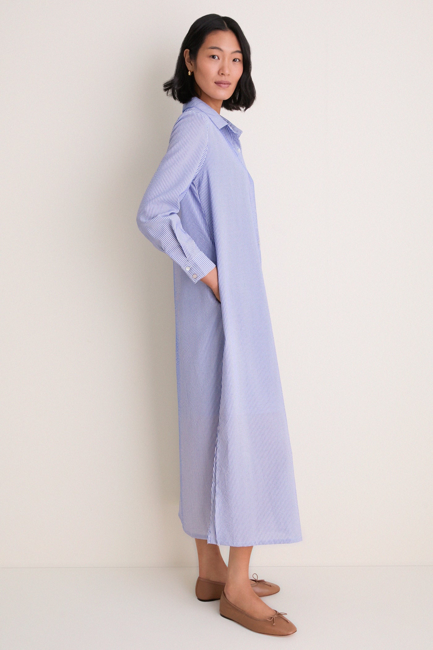 Blue Stripe Griffin Dress