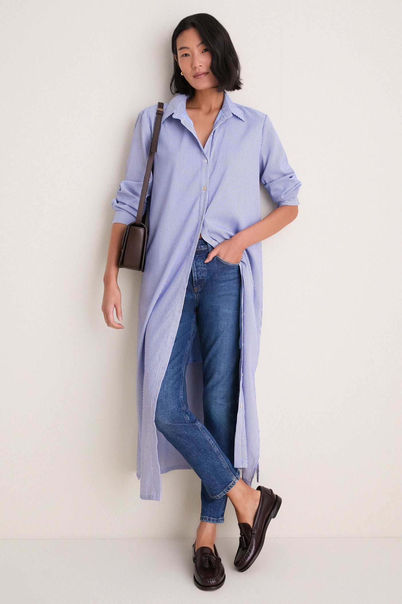 Blue Stripe Griffin Dress