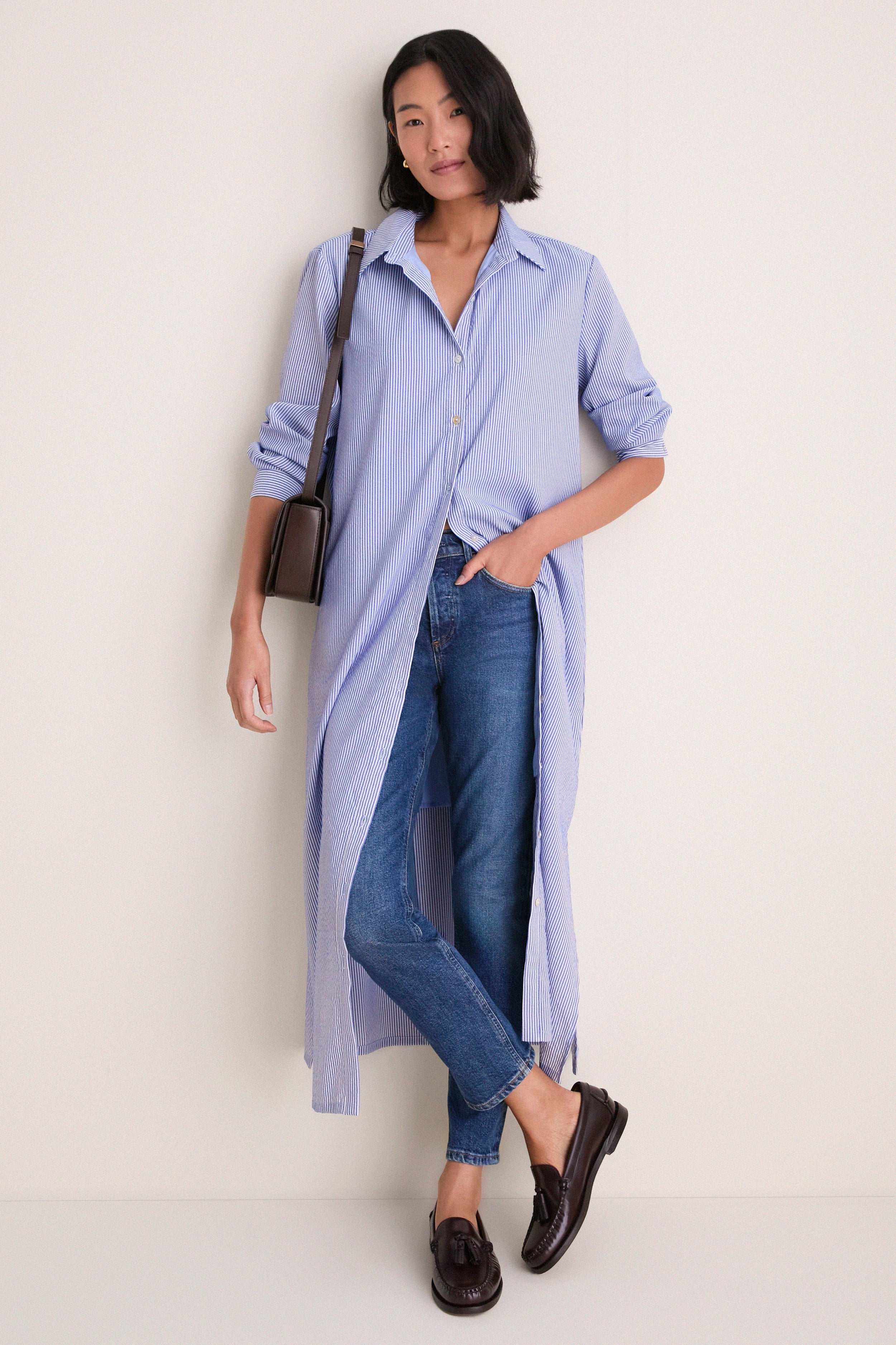 Blue Stripe Griffin Dress