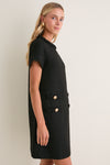 Black Tweed Jackie Dress