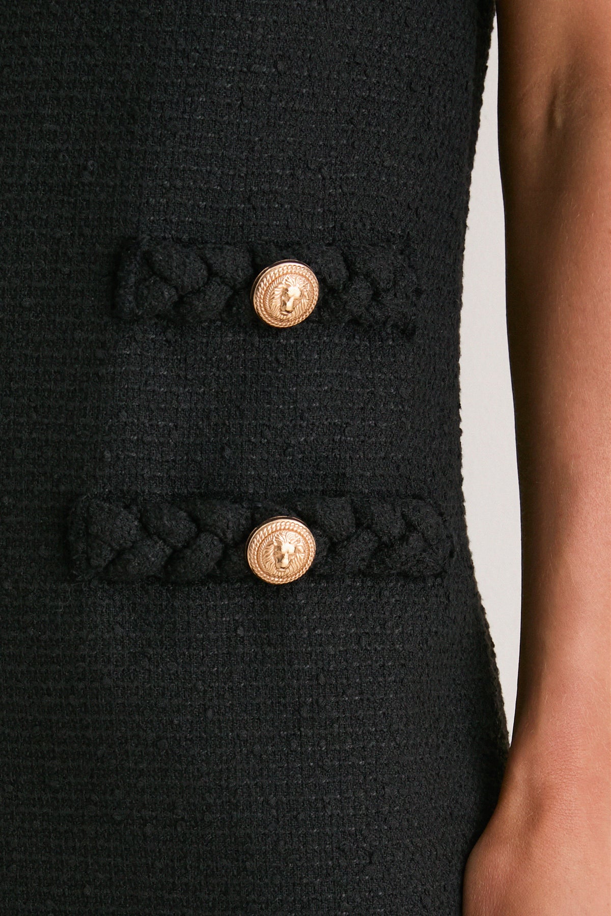 Black Tweed Jackie Dress