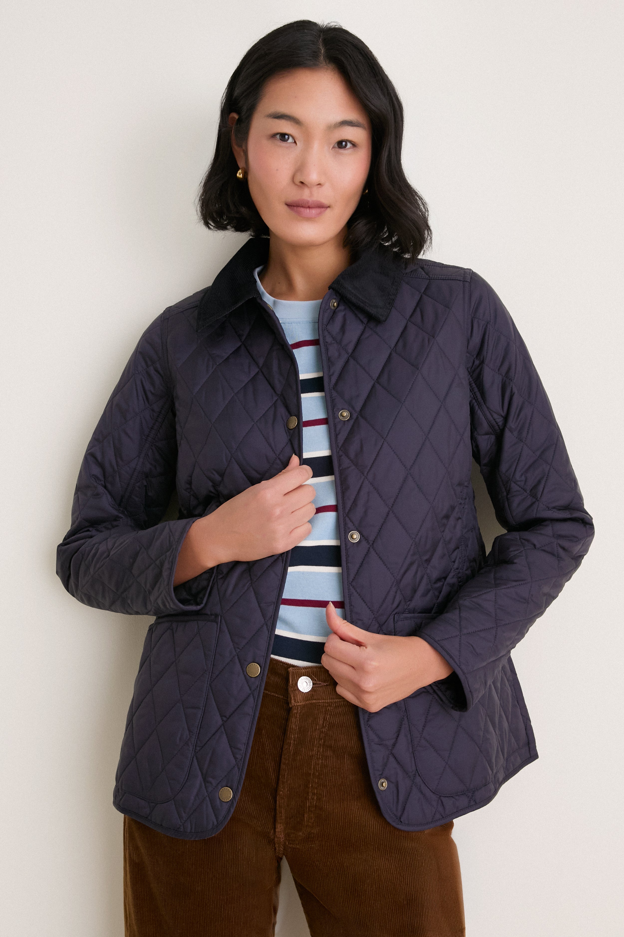 Navy Annandale Quilted Jacket
