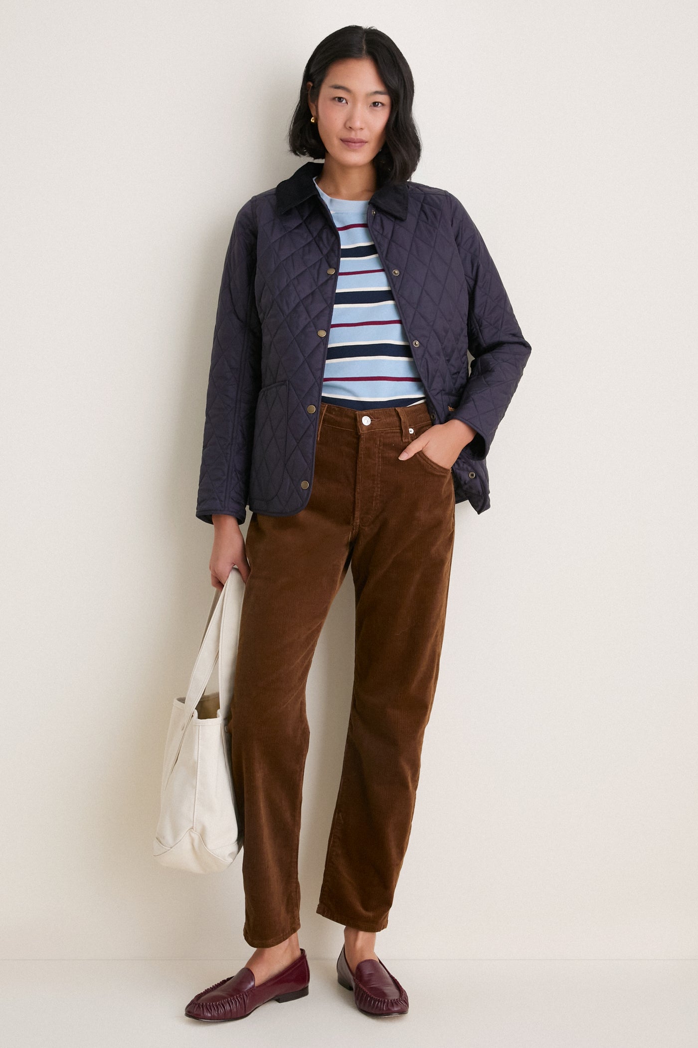 Navy Annandale Quilted Jacket