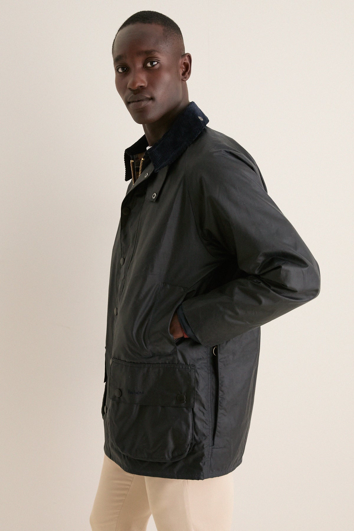 Men's Navy Beaufort Wax Jacket