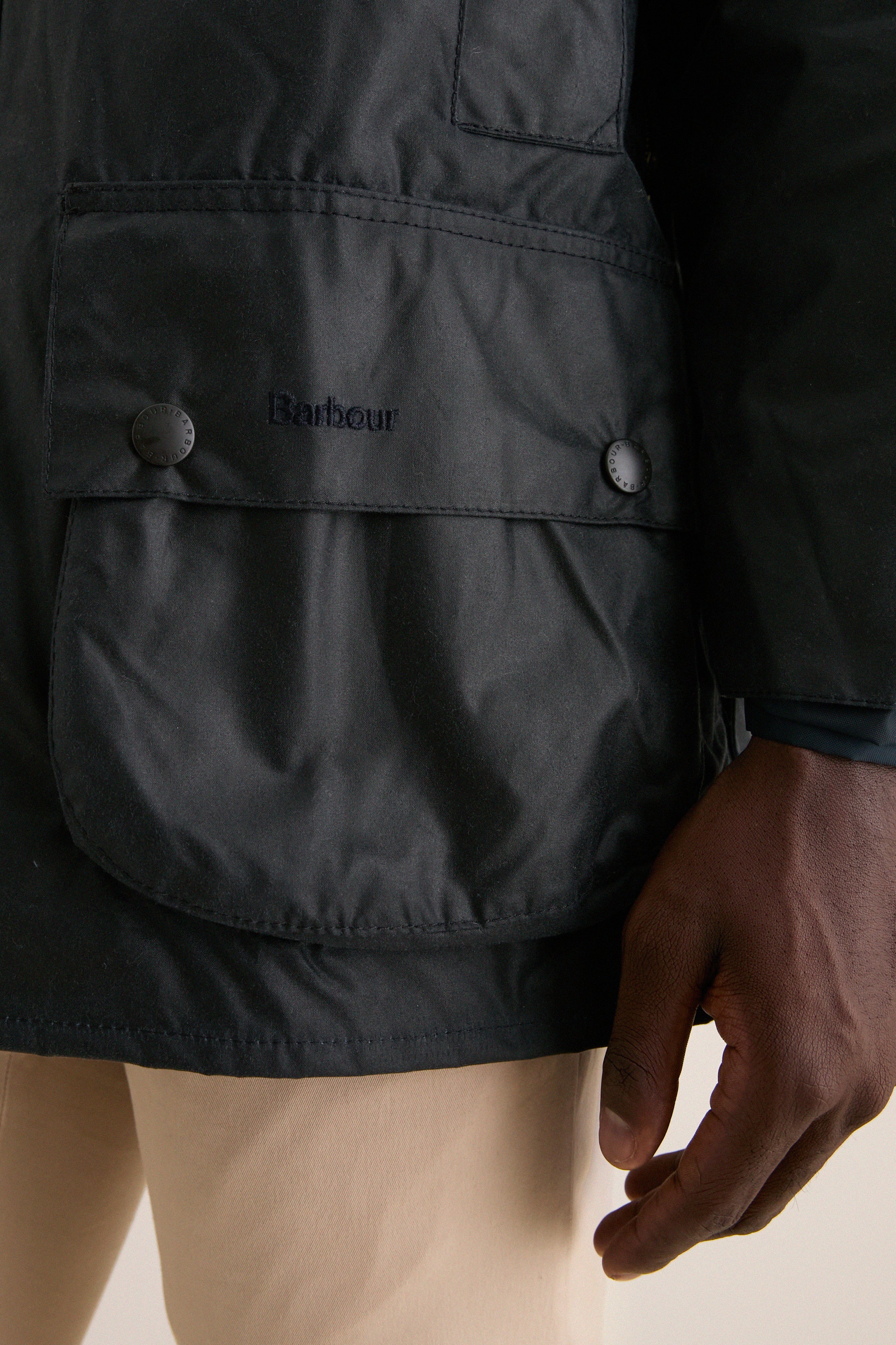 Men's Navy Beaufort Wax Jacket | Barbour