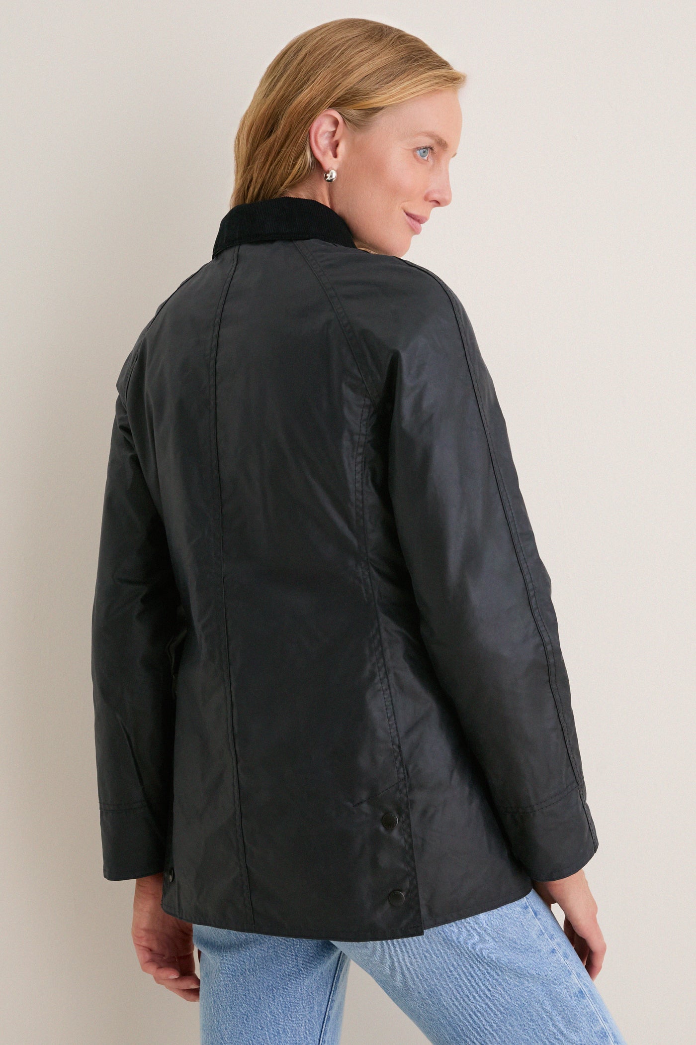 Navy Beadnell Wax Jacket
