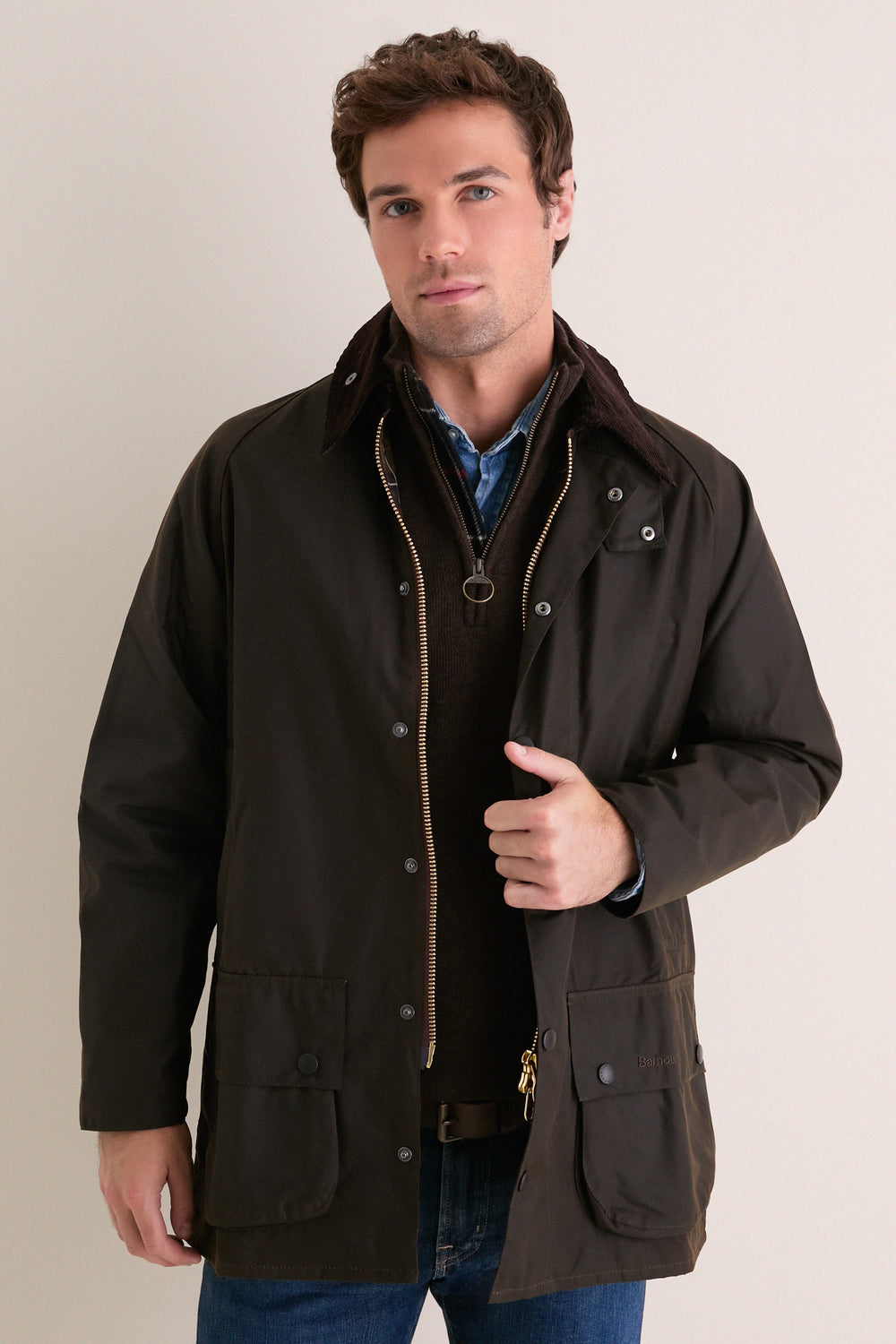 Men's Olive Beaufort Wax Jacket