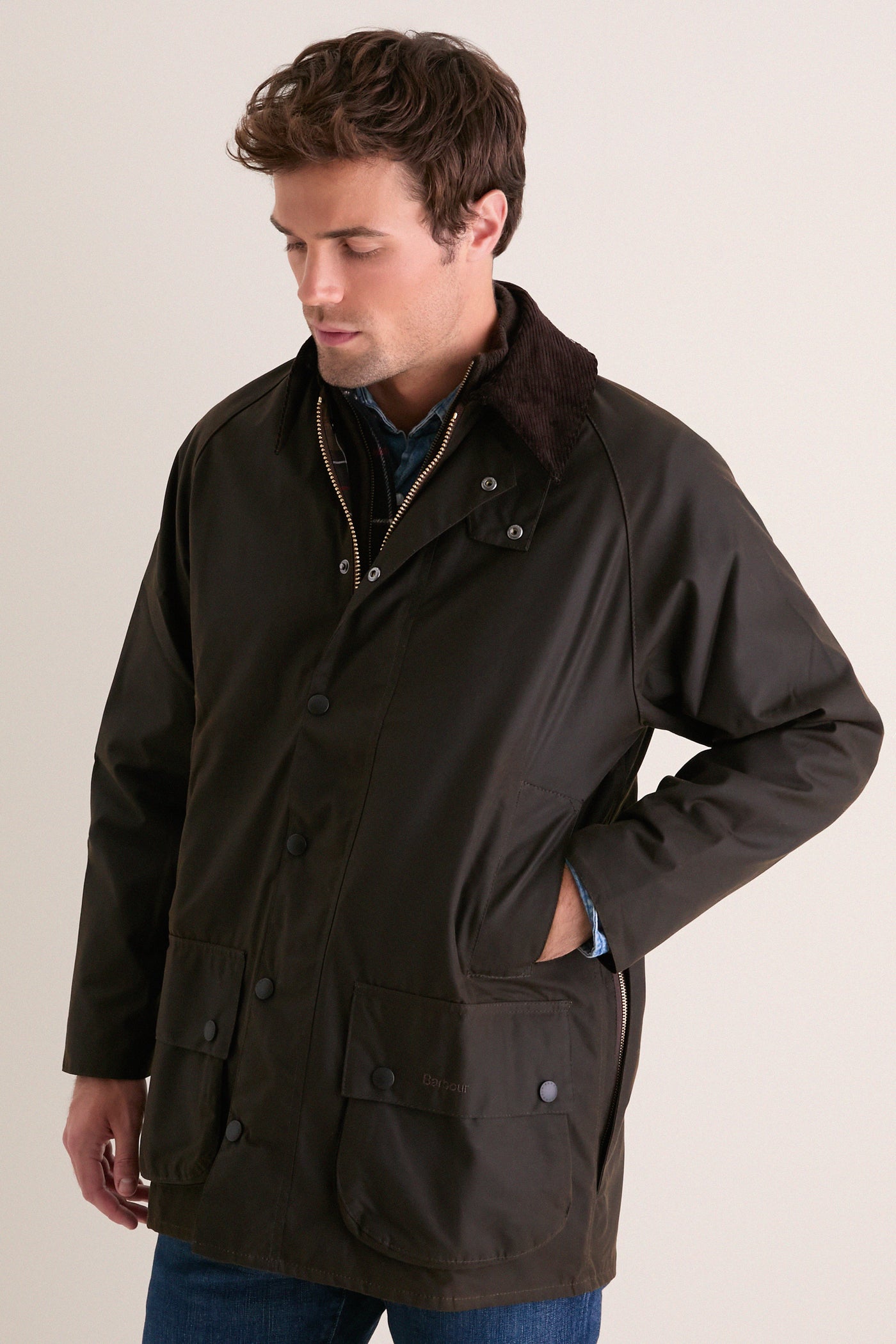Men's Olive Beaufort Wax Jacket