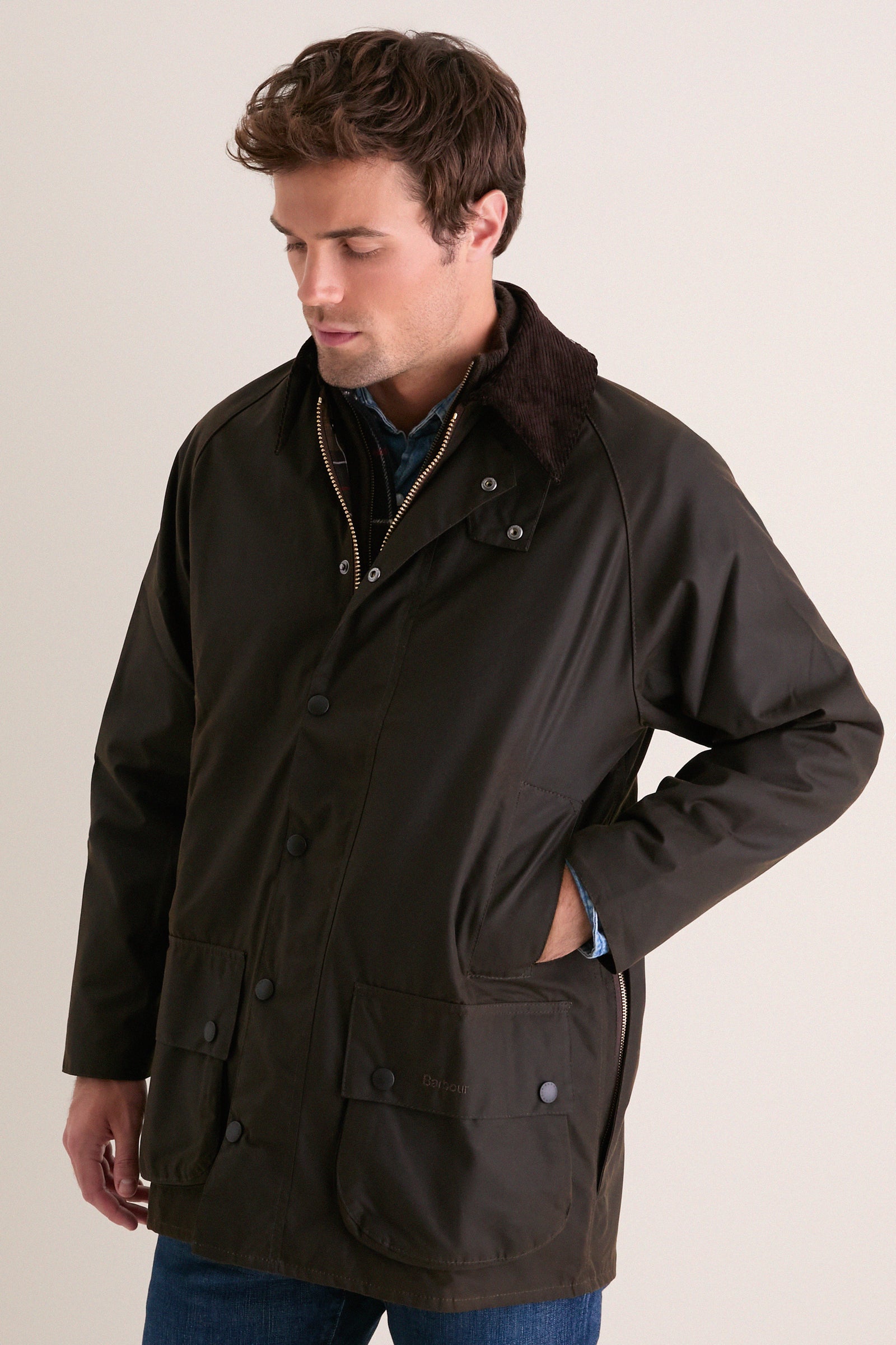 Men's Olive Beaufort Wax Jacket