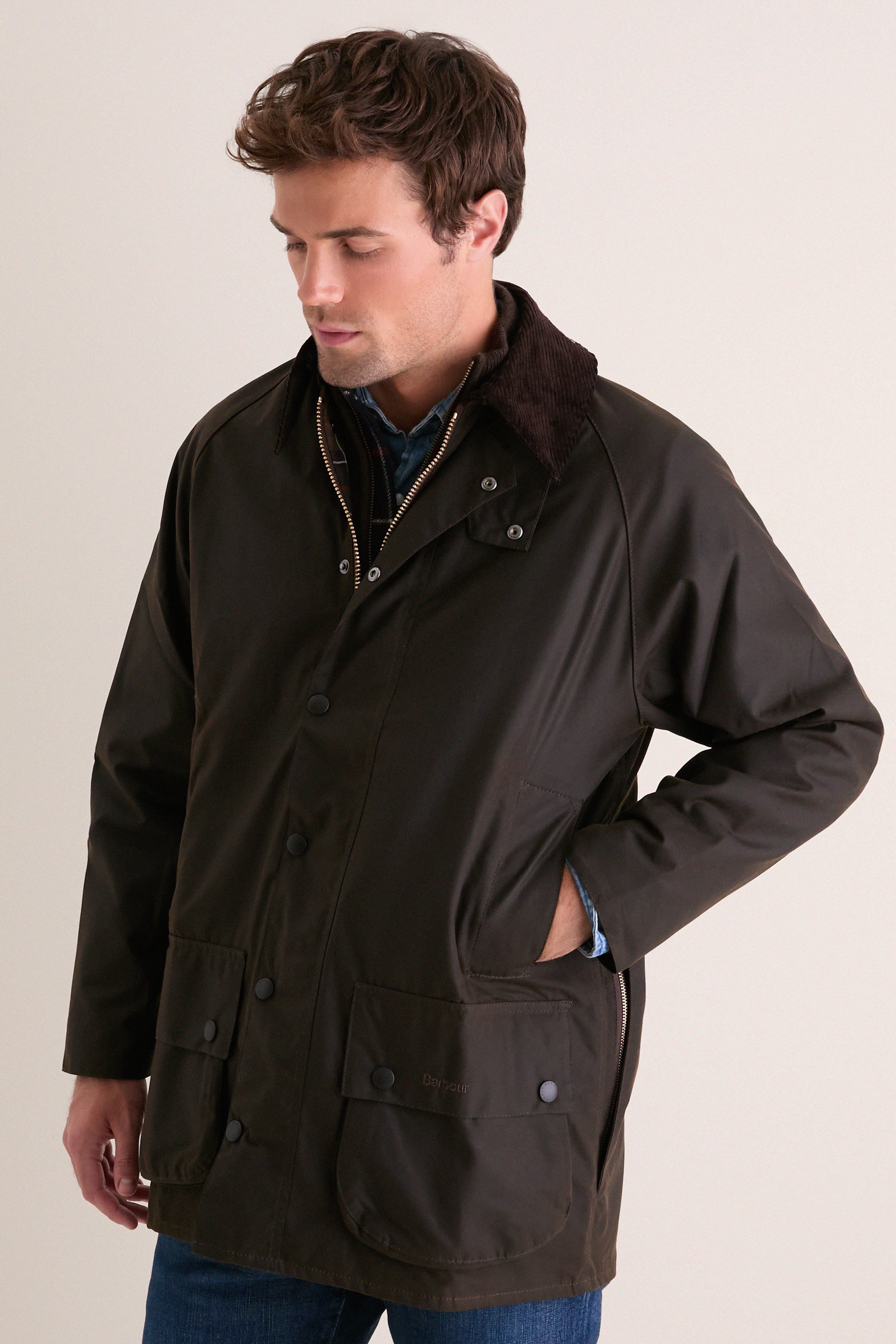 Men's Olive Beaufort Wax Jacket