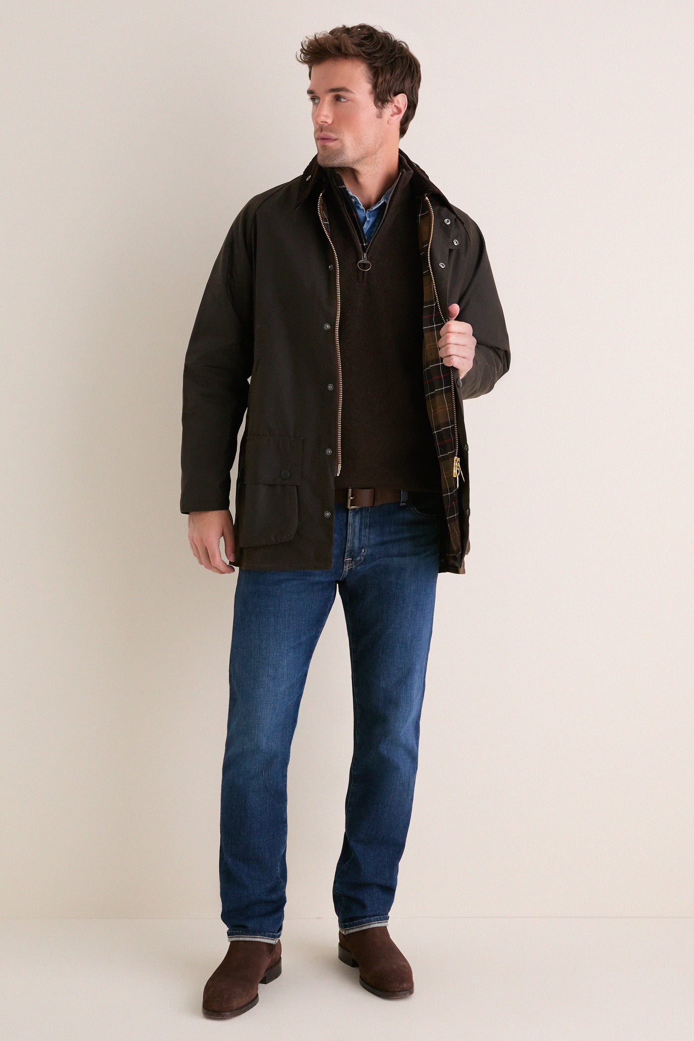 Men's Olive Beaufort Wax Jacket