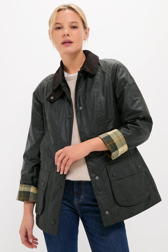 Sage Beadnell Wax Jacket | Barbour