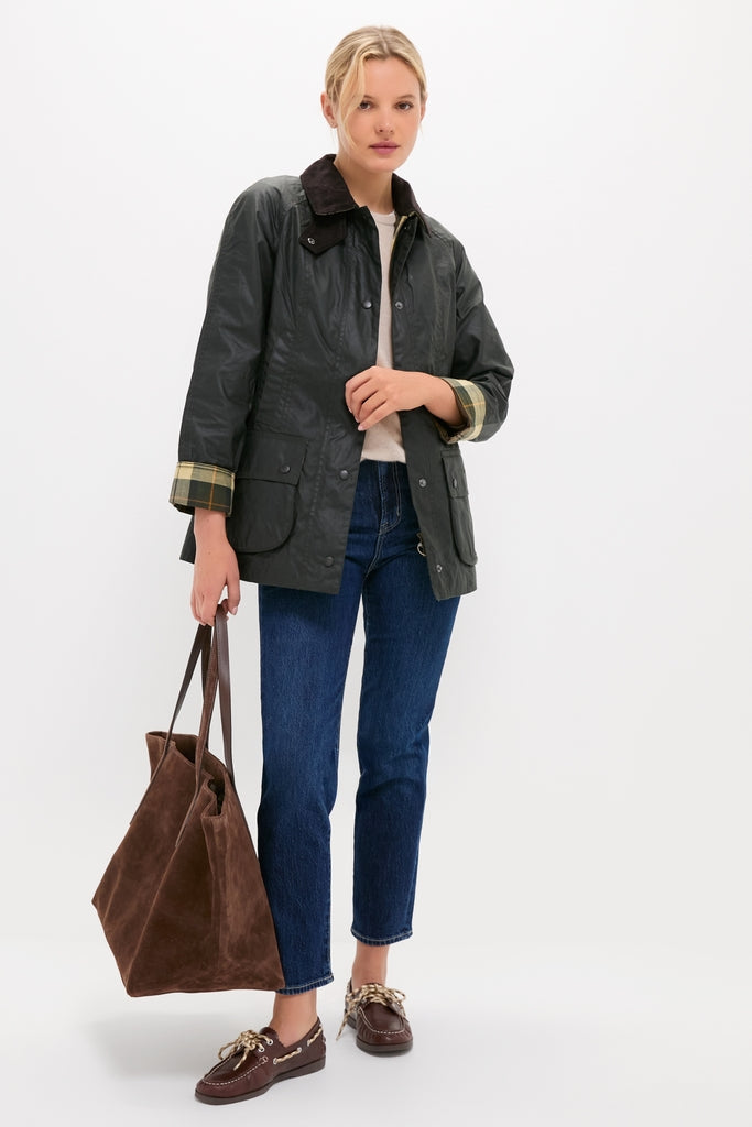 Sage Beadnell Wax Jacket | Barbour