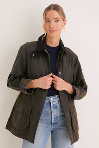 Classic Olive Beadnell Wax Jacket