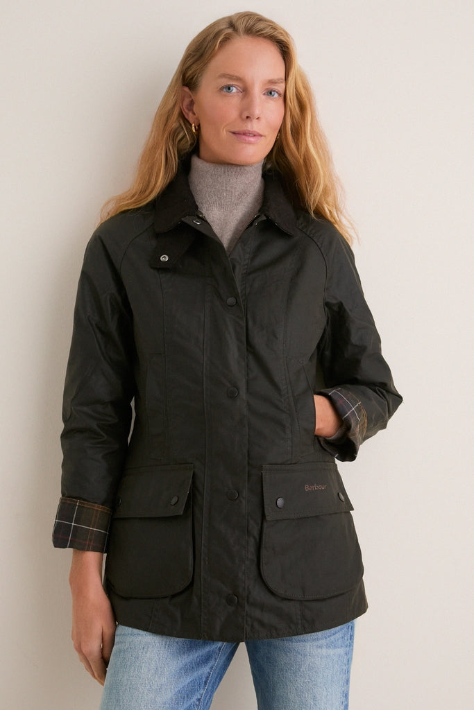 Classic Olive Beadnell Wax Jacket