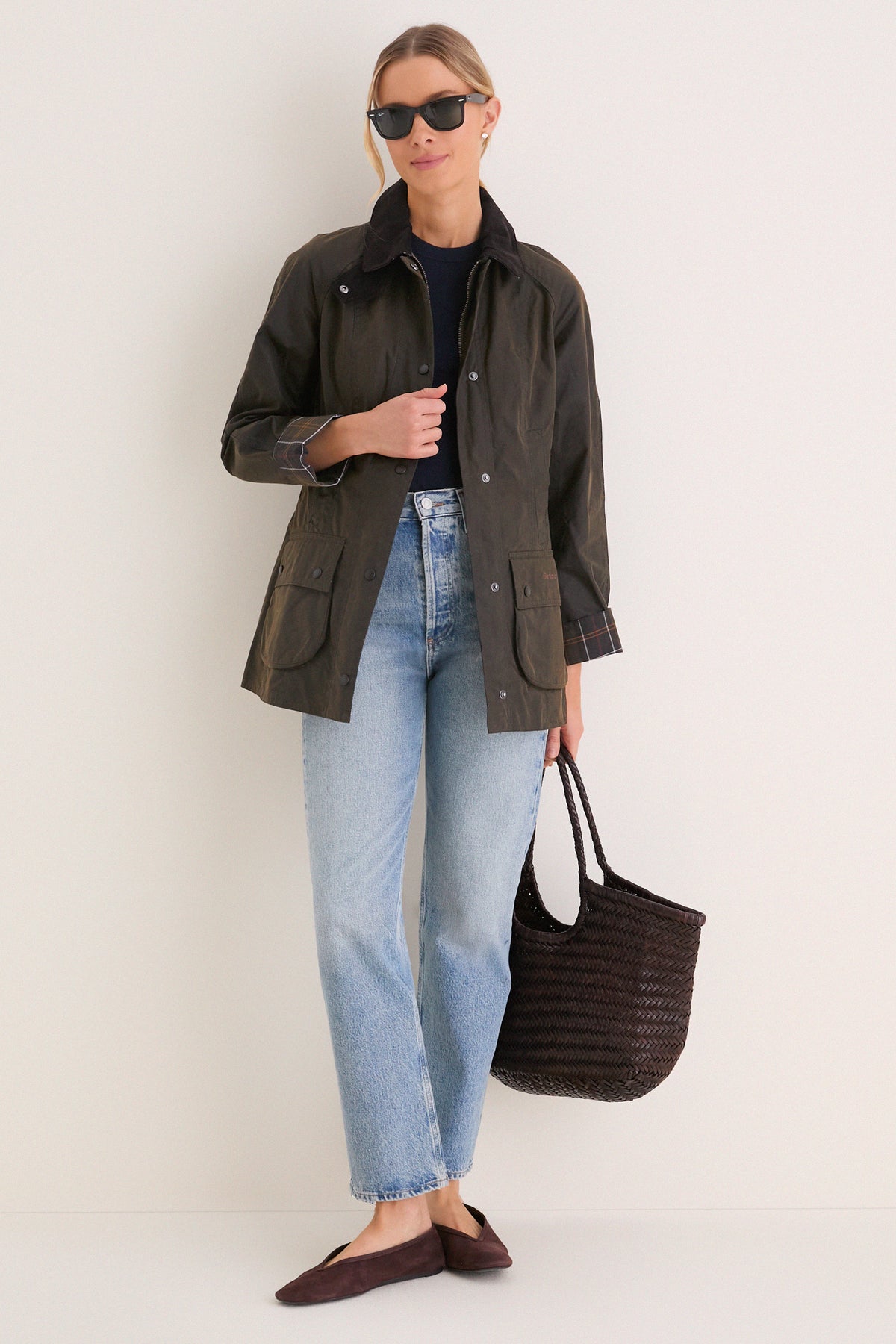 Classic Olive Beadnell Wax Jacket